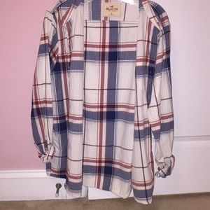 Hollister Red White And Blue Flannel